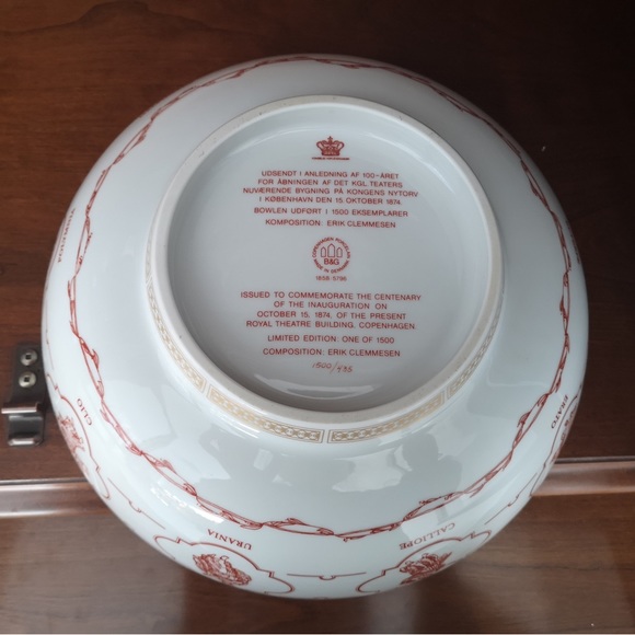 Bing & Grondahl Large Jubilee Bowl - The Royal Teater Copenhagen - Picture 6 of 6